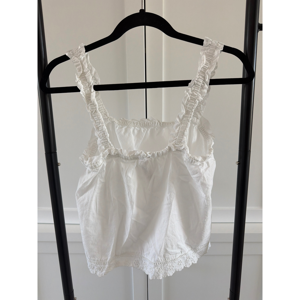 Auden White Ruffled Tank Top - Picture 2 of 3